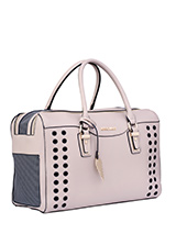 Aimee Pet Carrier - One of our favourite and most elegant of bags! Designer fashion all the way. Our Aimee Pet Carrier is especially designed to help you look fabulous and make your pet's journey as comfortable and as safe as possible. It has a beautiful faux leather outer with a series of ventilation holes which add t...