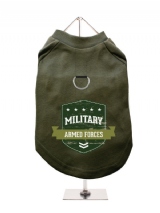 ''Military Armed Forces'' Harness-Lined Dog T-Shirt