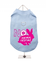 ''Say No to Animal Testing'' Harness-Lined Dog T-Shirt