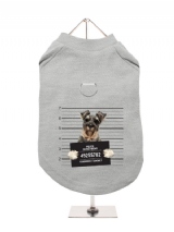 ''Police Mugshot - Schnauzer'' Harness-Lined Dog T-Shirt